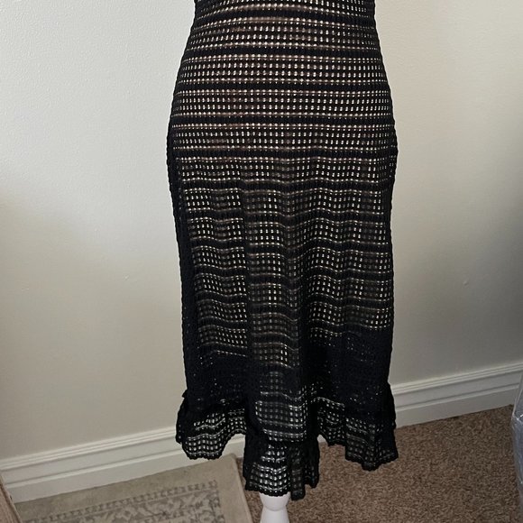 MAX STUDIO | NWT Lace Sheath Flutter Sleeve Midi Dress - Picture 4 of 17
